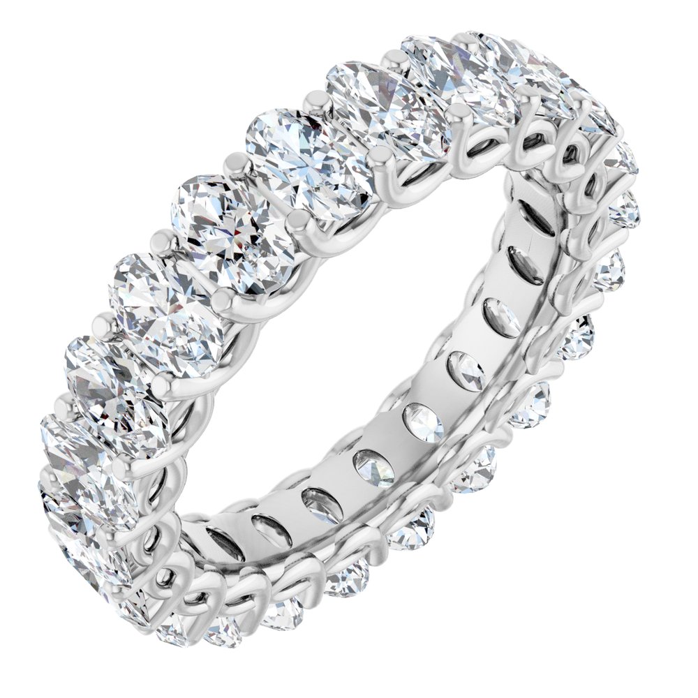 14K White ~4 1/3 CTW Lab-Grown Diamond Eternity Band