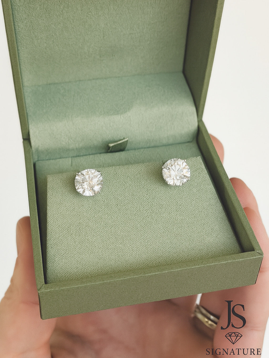 5.24 CTW Lab-Grown Diamond Stud Earrings in Platinum