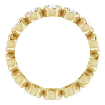 Bezel-Set Oval Lab-Grown Diamond Eternity Band