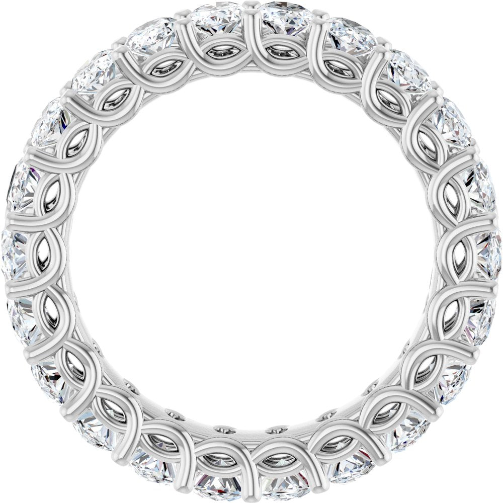 14K White ~4 1/3 CTW Lab-Grown Diamond Eternity Band