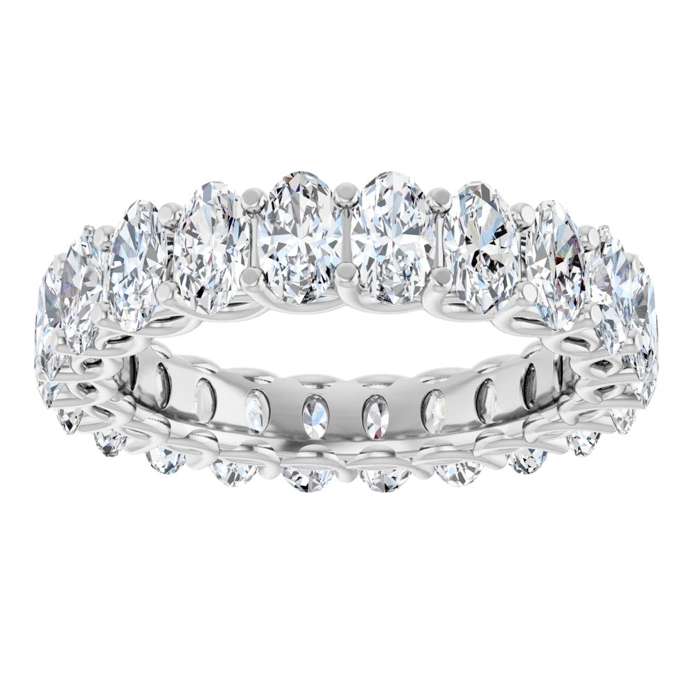 14K White ~4 1/3 CTW Lab-Grown Diamond Eternity Band