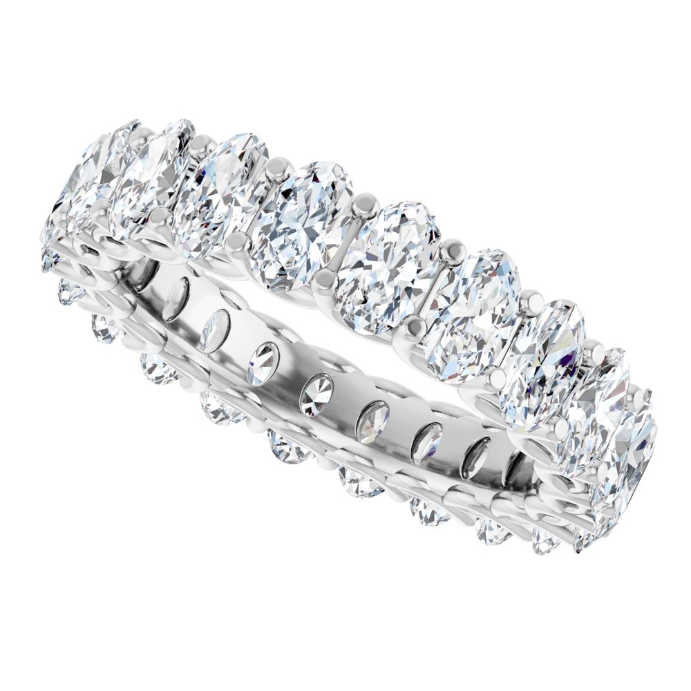 14K White ~4 1/3 CTW Lab-Grown Diamond Eternity Band